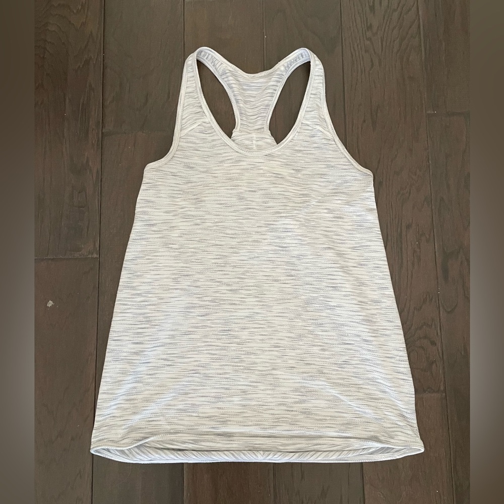 Lululemon White Razorback Tank
